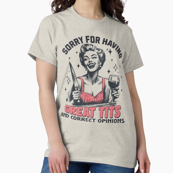 Artikel-Vorschau von Tut mir leid, dass ich große Titten habe - Vintage Pinup Girl Zeichnung, designt und verkauft von beansterp.