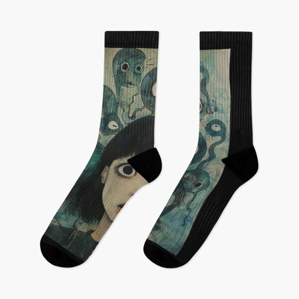 Item preview, tangled thoughts – psychedelic manga anime girl designed and sold by ForsakenFrames.