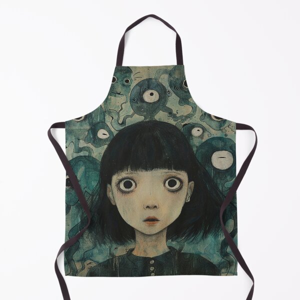 Item preview, tangled thoughts – psychedelic manga anime girl designed and sold by ForsakenFrames.