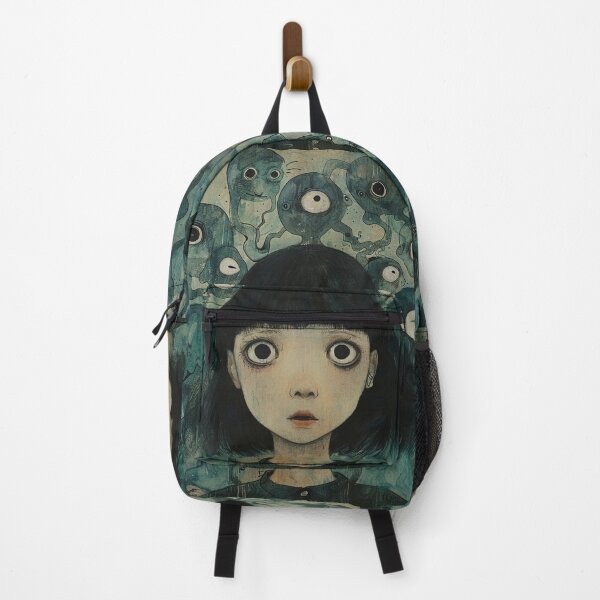 Item preview, tangled thoughts – psychedelic manga anime girl designed and sold by ForsakenFrames.