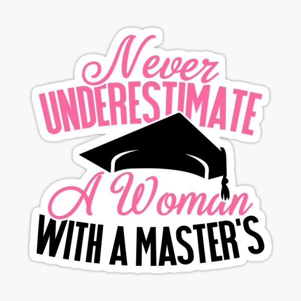 Savvy Turtle Master's Graduation Gift Design for Women with Masters Degree Sticker