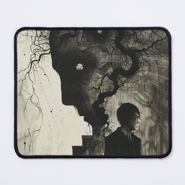 Item preview, gloomy thoughts – melancholic manga anime  designed and sold by ForsakenFrames.