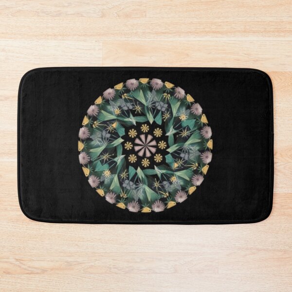 Item preview, Circle with abstract gray cornflowers designed and sold by MargoMalej.