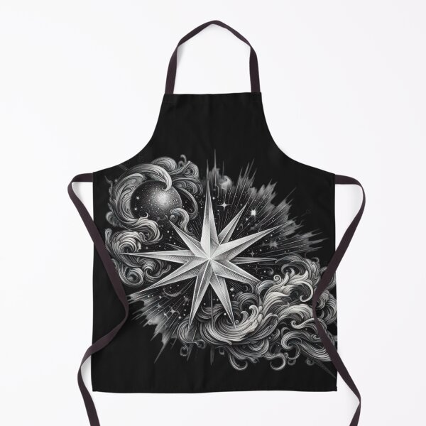 Item preview, star trable black and white sketch tattoo designed and sold by Expressions-Sel.