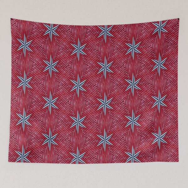 Item preview, Symmetrical Gray Stars on Bold Red Texture designed and sold by mittie101.