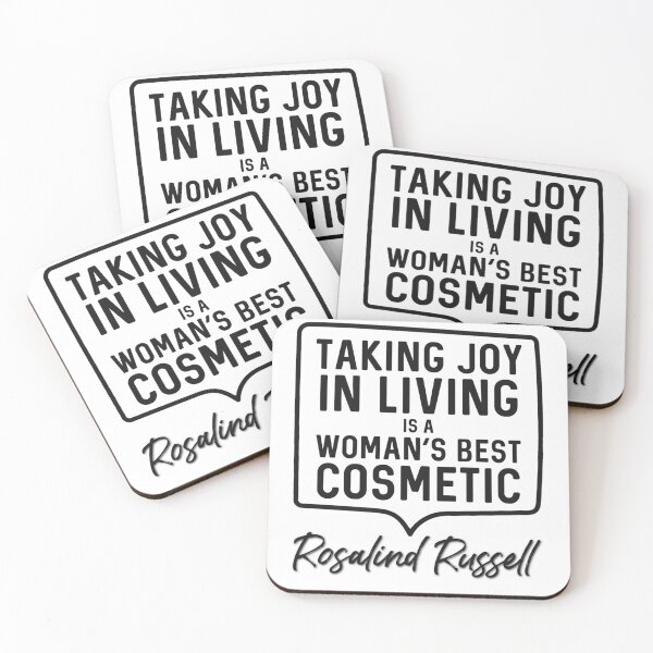 Item preview, Rosalind Russell Quote on joy and cosmetics designed and sold by Arkadina.