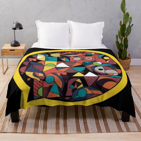 Item preview, Circle with abstract colorful geometric figures designed and sold by MargoMalej.