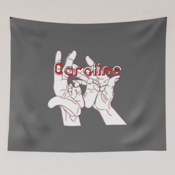 Item preview, Mother Mom holding baby feet in hands name Caroline designed and sold by 4rpixs.