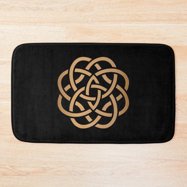 Item preview, A golden Celtic knot design on a black background designed and sold by Jerhus.