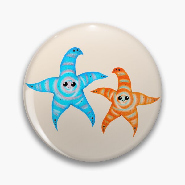Item preview, cyan and orange spiral starfishes - light designed and sold by doveydotdraws.