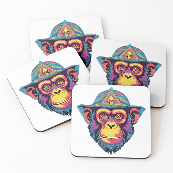 Item preview, Psychedelic art pirate monkey designed and sold by Pterodak.