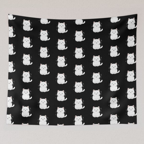 Item preview, white cute cat designed and sold by Catophile.