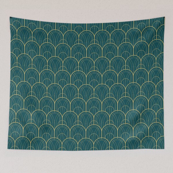 Item preview, Art deco blue and gold designed and sold by OtterFactory.