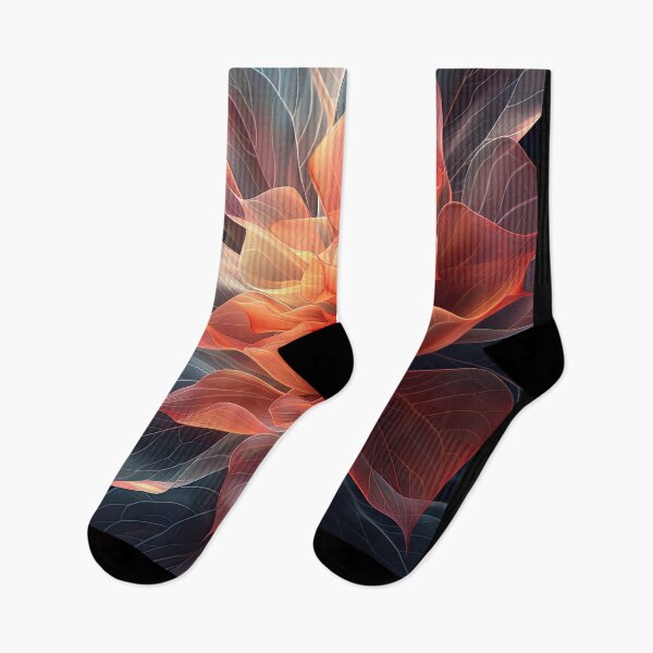 Item preview, A single orange flower with delicate veins against a dark background designed and sold by Jerhus.