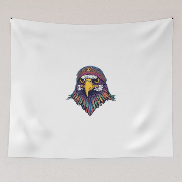 Item preview, Psychedelic art pirate eagle designed and sold by Pterodak.