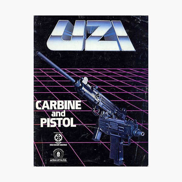 Item preview, Uzi Retro Ad, Carbine & Pistol, Action Arms designed and sold by Laffs Creations.