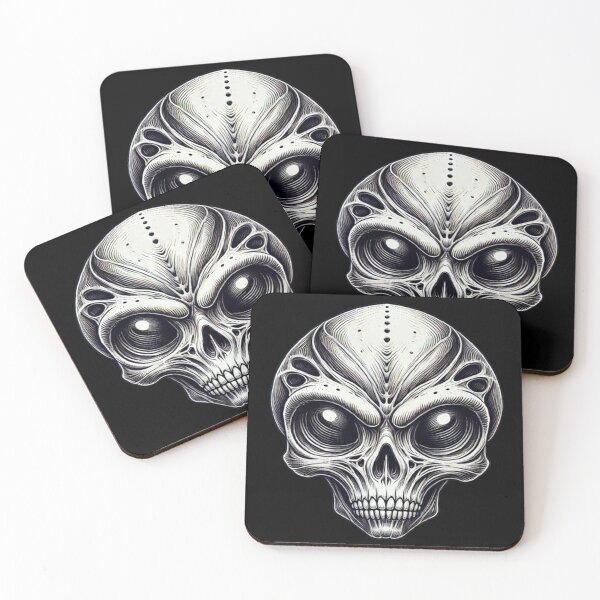 Item preview, Alien Skull 18 designed and sold by LaNadaYFundante.