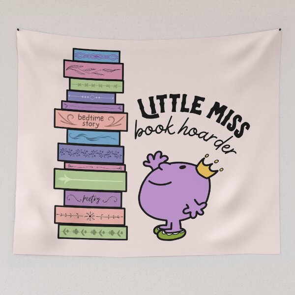 Item preview, Little miss book hoarder designed and sold by Neadoodles.