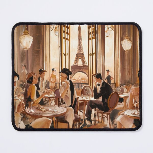 Item preview, Elegant Parisian Café with Eiffel View - Art Deco Style designed and sold by CARRAANN.