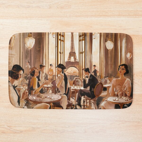Item preview, Elegant Parisian Café with Eiffel View - Art Deco Style designed and sold by CARRAANN.