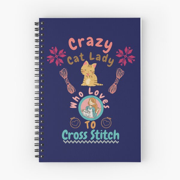 Item preview, Crazy Cat Lady Who Loves To Cross Stitch - Cross Stitch Cat Lady Funny Cross Stitching Stitcher designed and sold by Wiss2Arts.