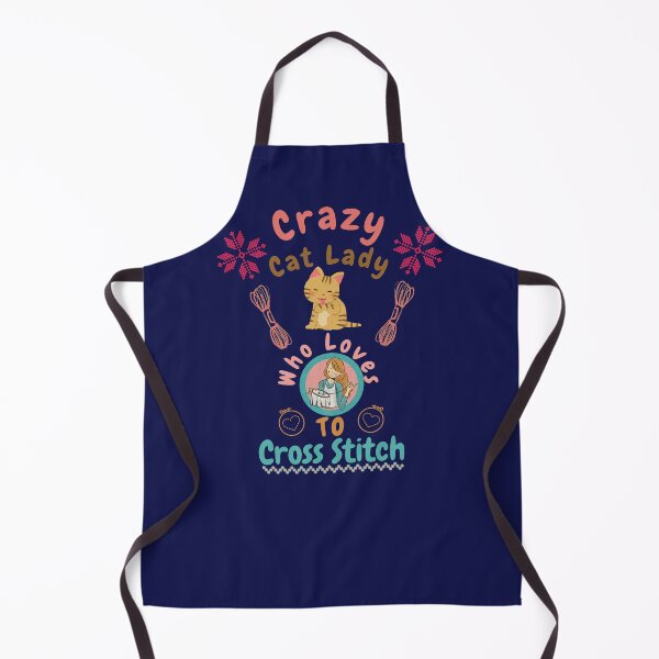 Item preview, Crazy Cat Lady Who Loves To Cross Stitch - Cross Stitch Cat Lady Funny Cross Stitching Stitcher designed and sold by Wiss2Arts.