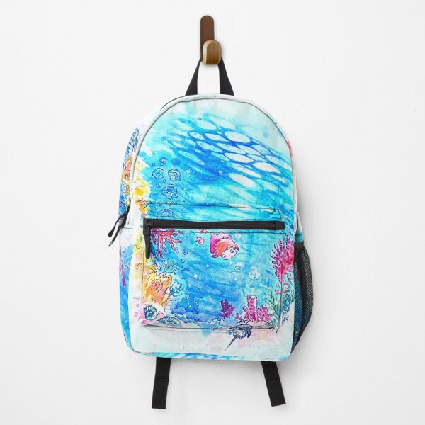 Item preview, Ponyo on the cliff watercolor designed and sold by Inkhov Art.