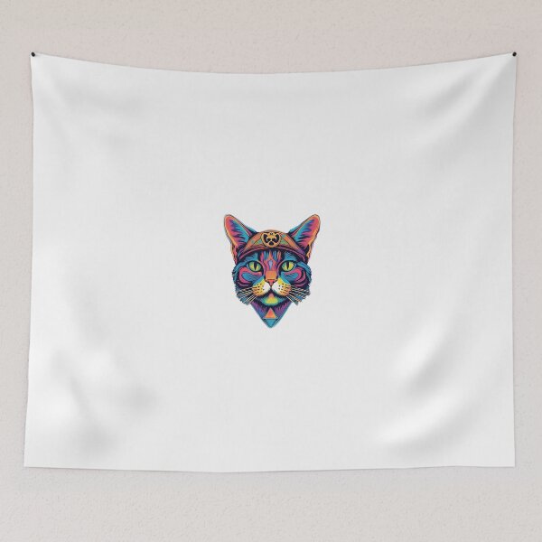 Item preview, Psychedelic pirate cat designed and sold by Pterodak.