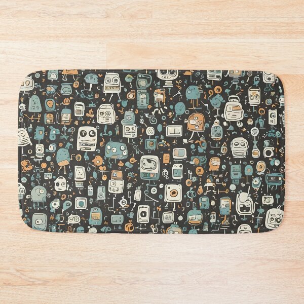Item preview, Funny cute robot friends.  designed and sold by murielsfaith.