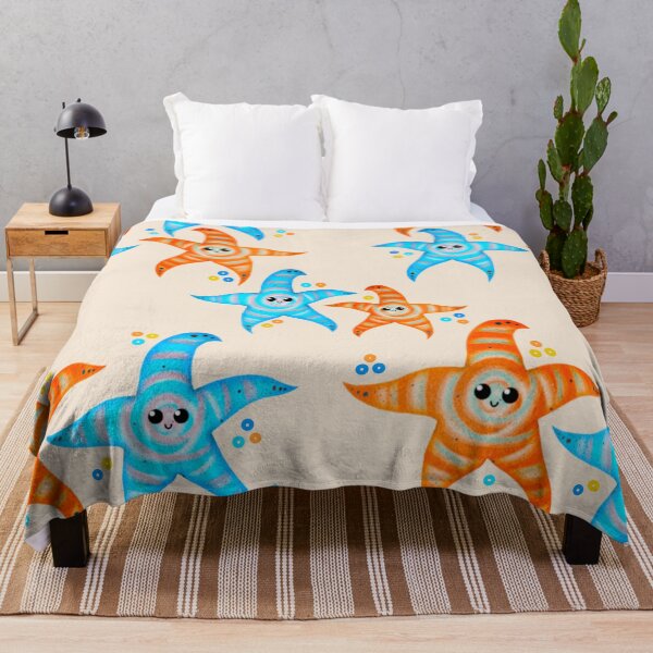 Item preview, cyan and orange spiral starfishes - light designed and sold by doveydotdraws.