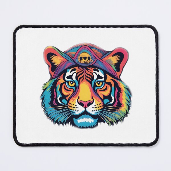 Item preview, Psychedelic pirate tiger designed and sold by Pterodak.