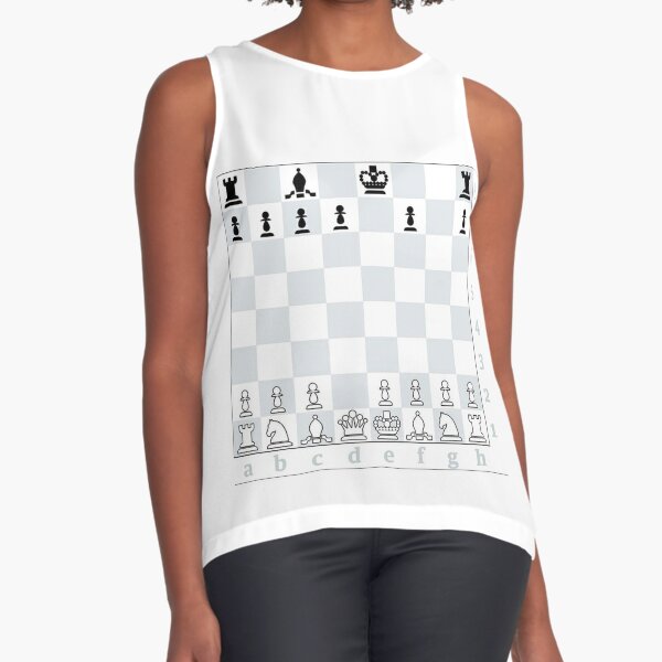 Chess, board game, strategic skill, players, checkered board, player, game,  sixteen pieces Sleeveless Top