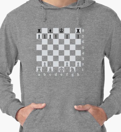 Chess, board game, strategic skill, players, checkered board, player, game,  sixteen pieces Lightweight Hoodie