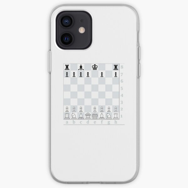 Chess, board game, strategic skill, players, checkered board, player, game,  sixteen pieces iPhone Soft Case
