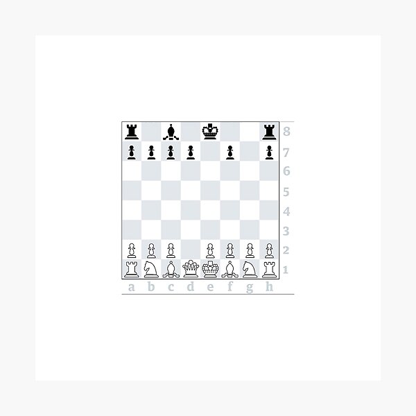Chess, board game, strategic skill, players, checkered board, player, game,  sixteen pieces Photographic Print