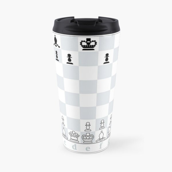 Chess, board game, strategic skill, players, checkered board, player, game,  sixteen pieces Travel Mug