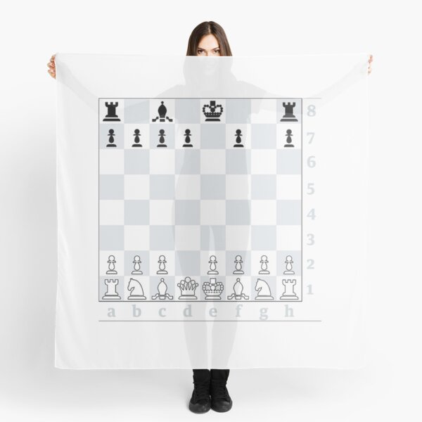 Chess, board game, strategic skill, players, checkered board, player, game,  sixteen pieces Scarf