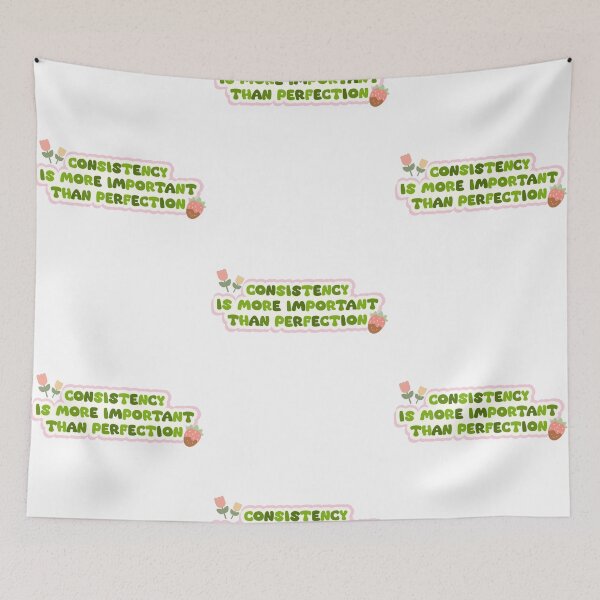Item preview, Consistency Over Perfection: Floral Motivation Art designed and sold by HELL0WBELLO.