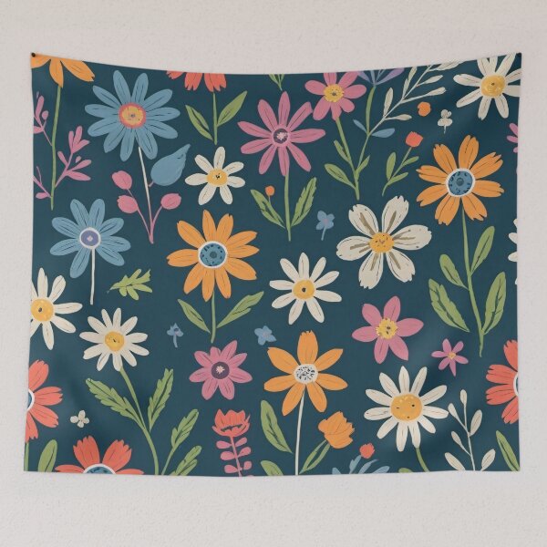 Item preview, Whimsical Floral Pattern In Hand Drawn Style designed and sold by SeamPix.