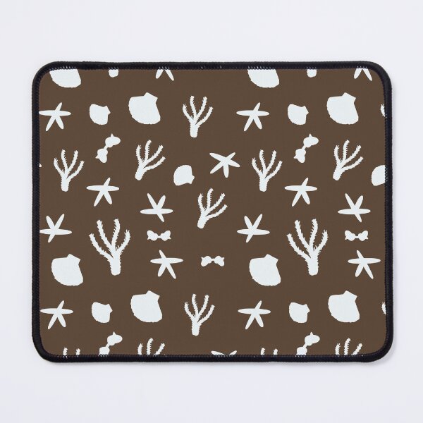 Item preview, Shells, starfish and corals, brown background designed and sold by KolLiArt.
