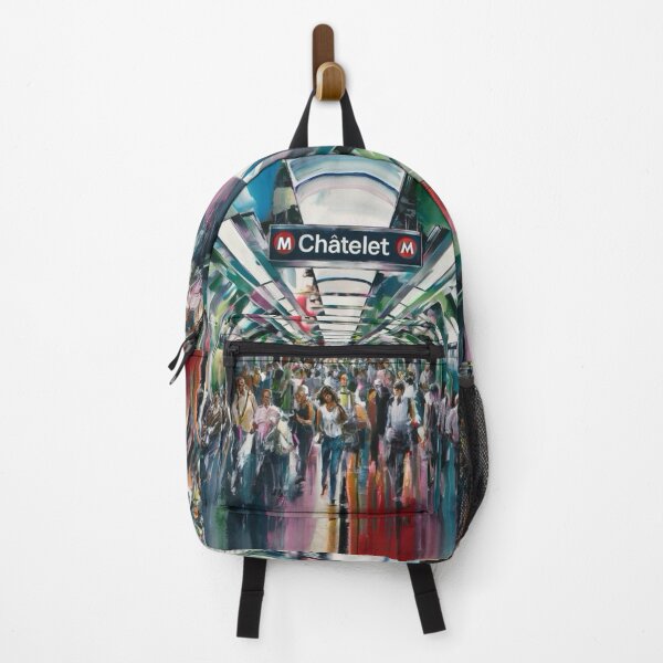 Item preview, Paris Metro Vibes: Châtelet Station in Vibrant Colors designed and sold by CARRAANN.
