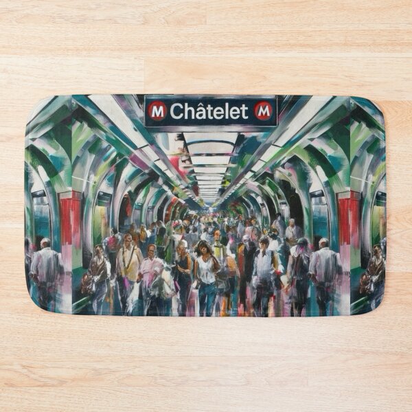 Item preview, Paris Metro Vibes: Châtelet Station in Vibrant Colors designed and sold by CARRAANN.