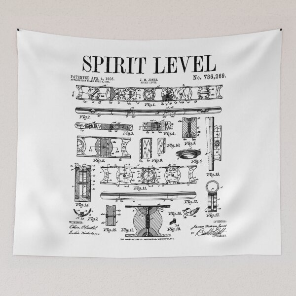 Item preview, Carpenter Builder Spirit Bubble Level DIY Vintage Patent designed and sold by GrandeDuc.