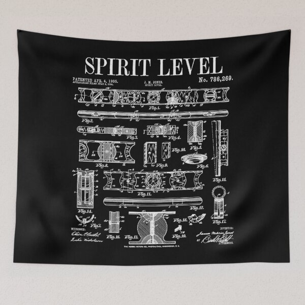 Item preview, Carpenter Builder Spirit Bubble Level DIY Vintage Patent designed and sold by GrandeDuc.