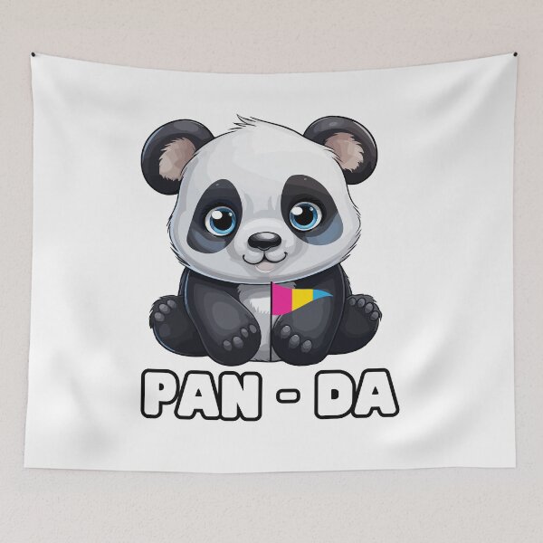 Item preview, PAN-da - LGBTQIA+ Support, Pansexual Panda designed and sold by SuchWowDesign.