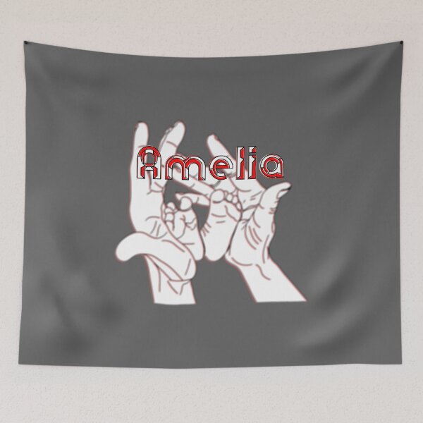 Item preview, Mother Mom holding baby feet in hands name Amelia designed and sold by 4rpixs.