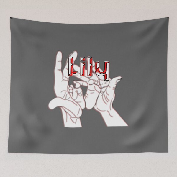 Item preview, Mother Mom holding baby feet in hands name Lily designed and sold by 4rpixs.