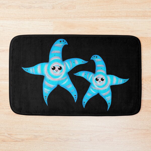 Item preview, cute cyan spiral starfish - dark designed and sold by doveydotdraws.