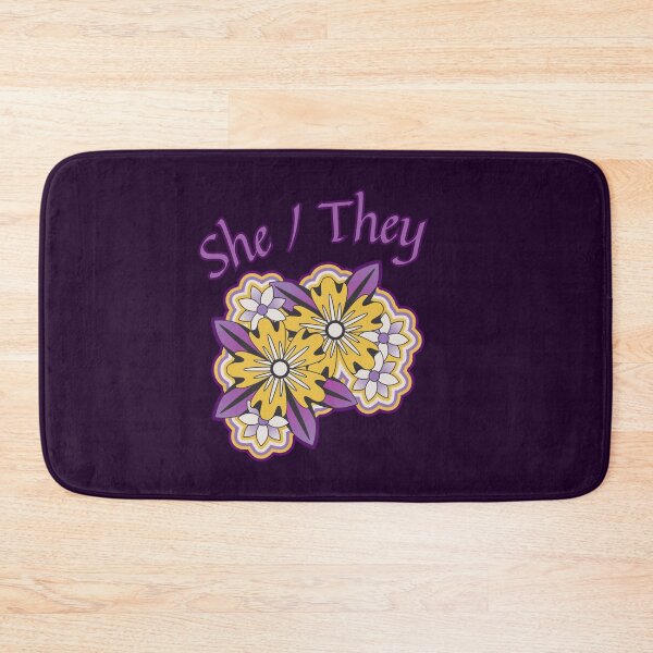 Item preview, She / They - LGBTQIA+ Support, Nonbinary Pronouns designed and sold by SuchWowDesign.
