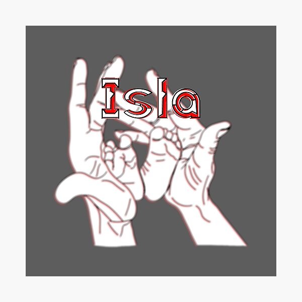 Item preview, Mother Mom holding baby feet in hands name Isla designed and sold by 4rpixs.